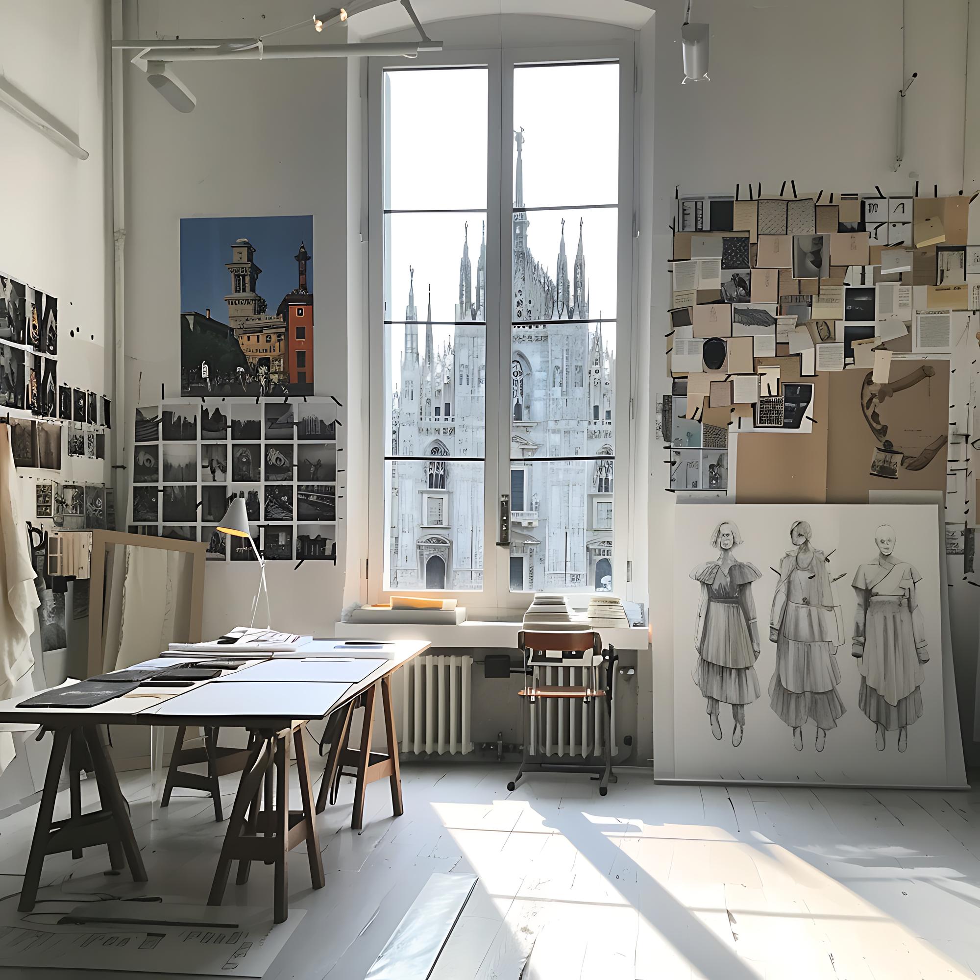 fațadă atelier broderie cu ferestre mari